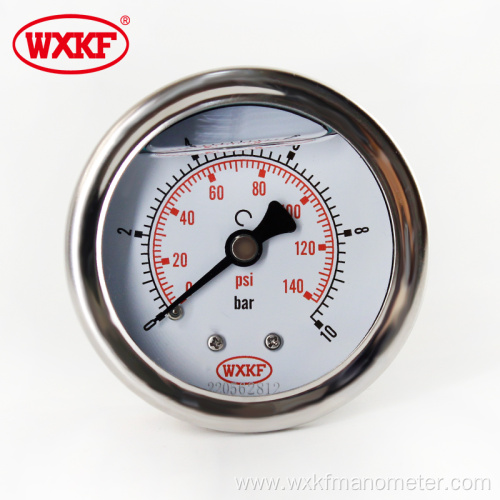shell brass connection coffee pressure gauge